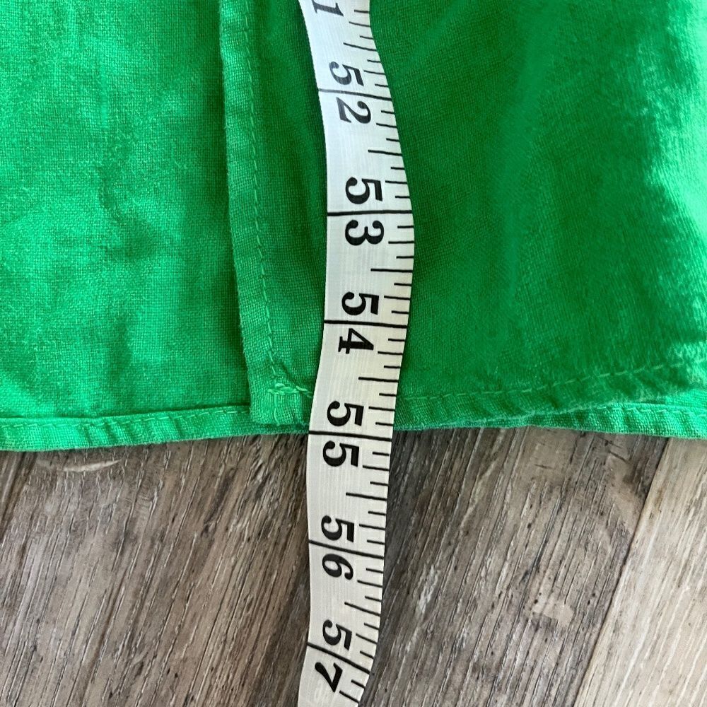 L'agence Cameron Green Belted Linen Long Shirt Dress Medium - Picture 14 of 15